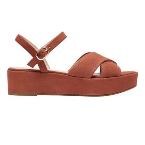 NWT Bunton Suede Flatform Sandals